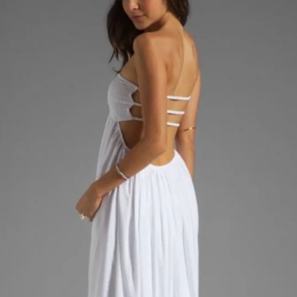 Indah Sunny Solid Smock, size M, white